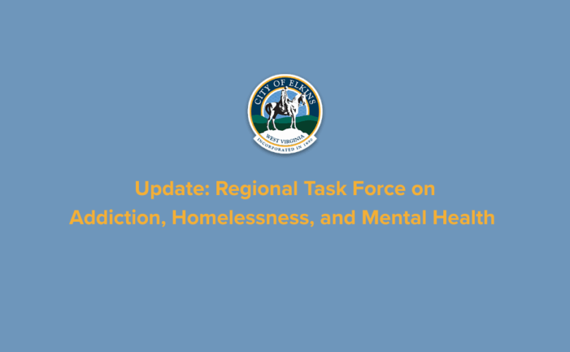 An image announcing an update on steps taken by the local task force on addiction and homelessness