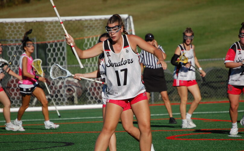 A women's lacrosse athlete, Elkins, WV, 2026 (representing Davis & Elkins College)