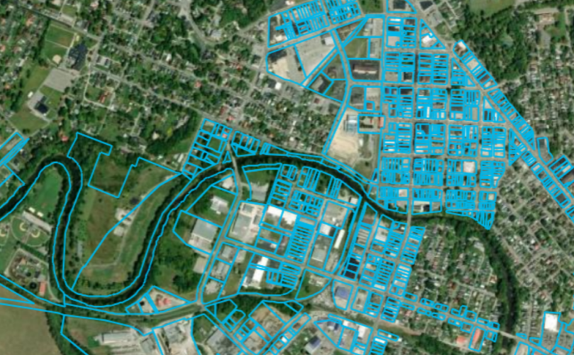 An image of the TIF District Map, Elkins WV